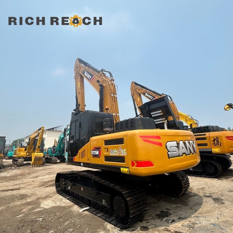 Manufacturer nameplate and serial number of a 2020 SANY 215H excavator priced at $31,944